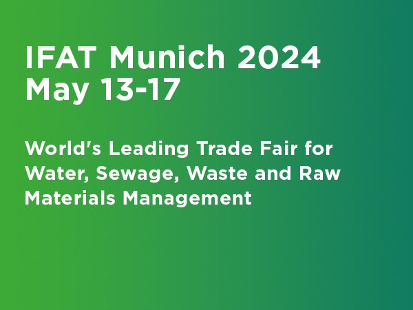 We are at IFAT Munich between 13-17 May